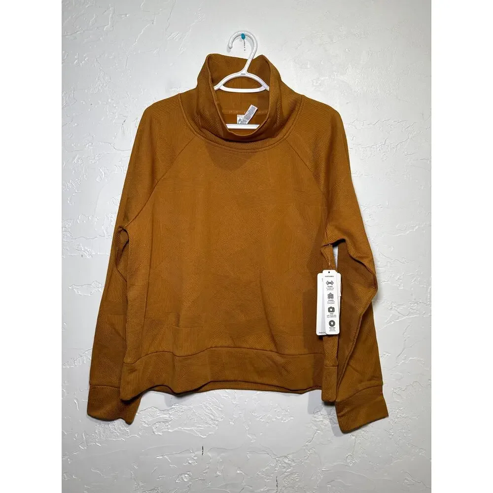 NWT RBX‎ turtleneck mustard athletic sweater womens XL performance athleisure